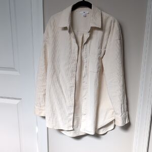BP Corduroy Shacket XS Ivory